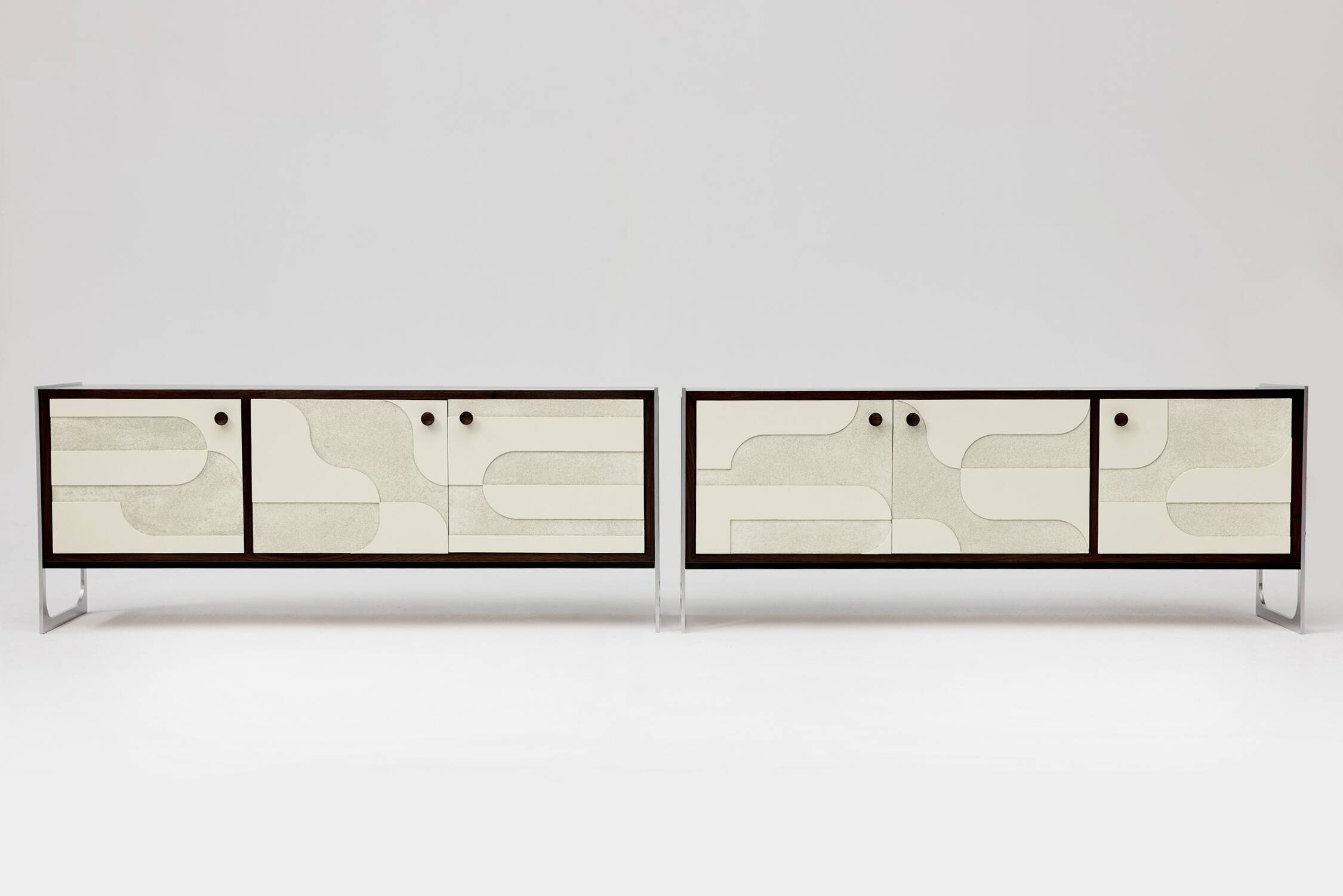 Sideboard with Hand-Made Relief, 1960s.