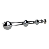 Coat rack in chromed metal 4 hooks 70s
