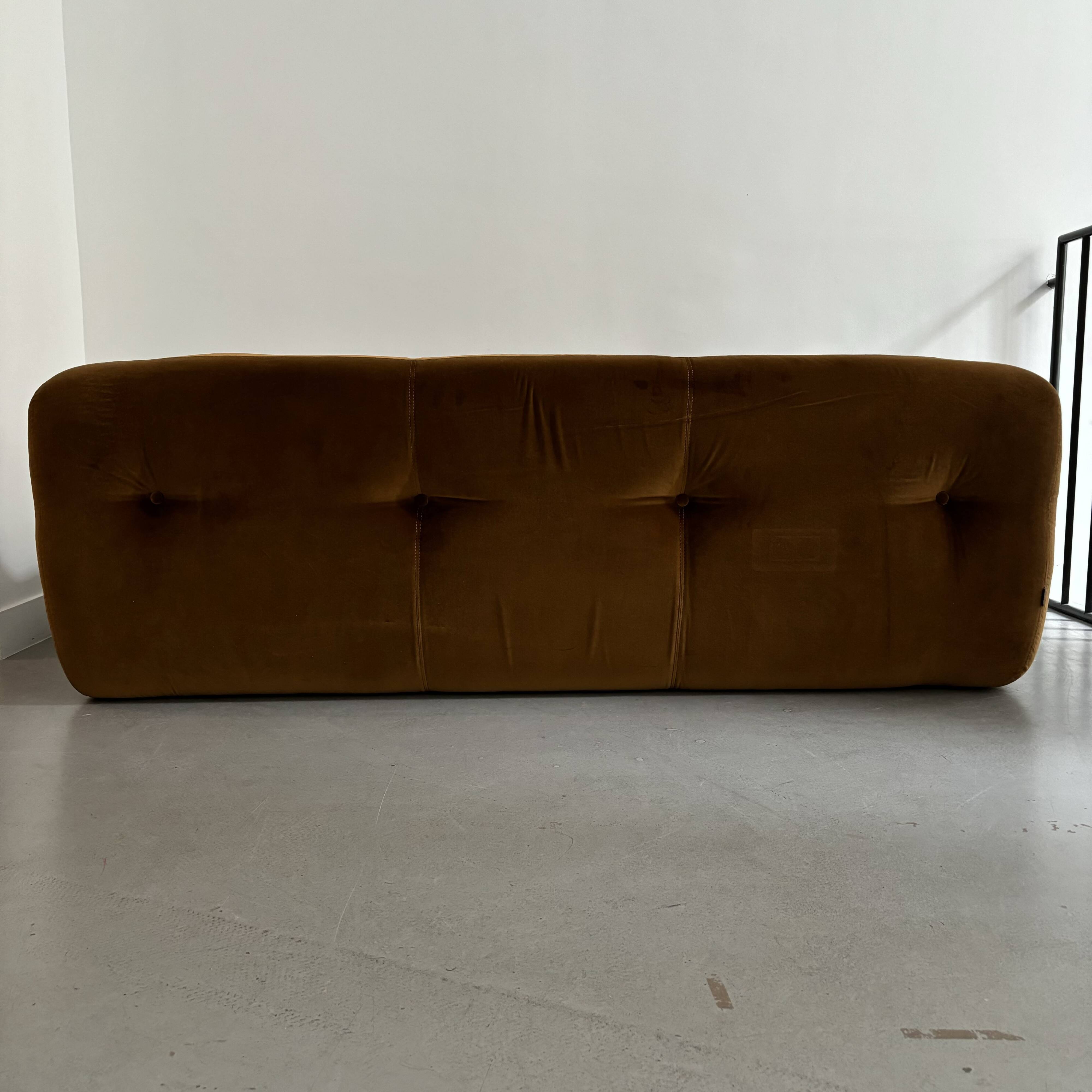 Kali 3 seater brown sofa
