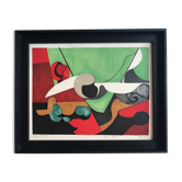 Original lithograph signed by Danièle PERRÉ (1924-2009) Abstract composition, 1961.