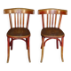 2 FISCHEL Bistrot chairs No. 89 1/2, 1932 wooden seat
