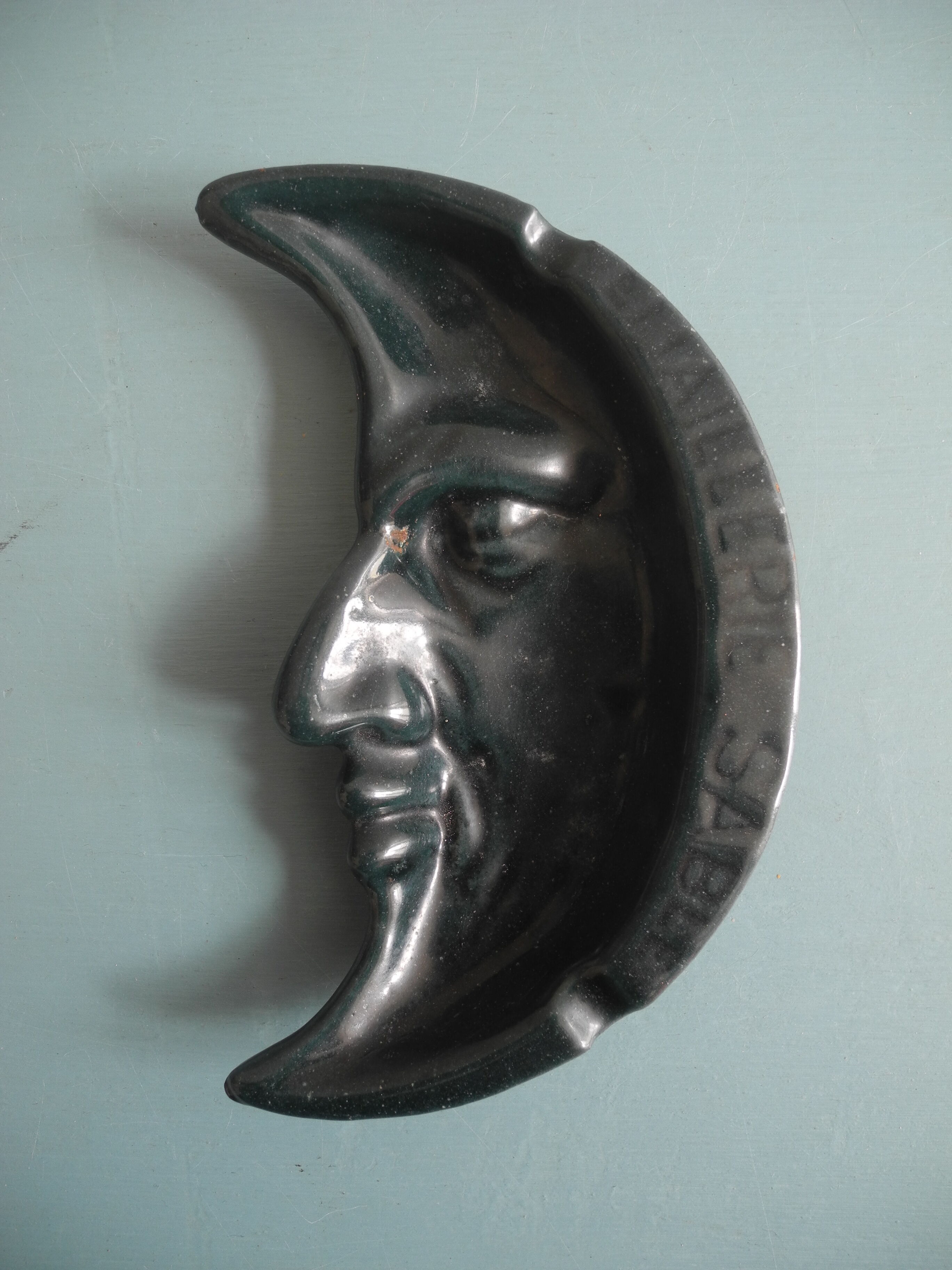 moon ashtray enameled cast iron