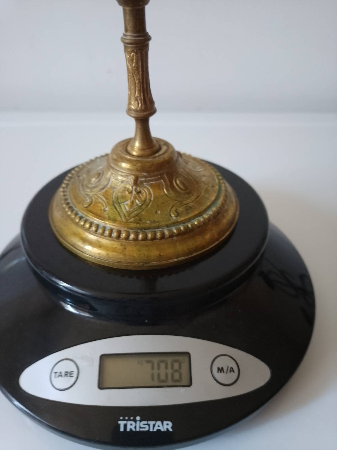 Brass collared candle holders