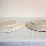 2 vintage apple barbotine plates signed Francesco Guarino