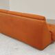 Orange 3-seater sofa jitona ribbed fabric space age 1970
