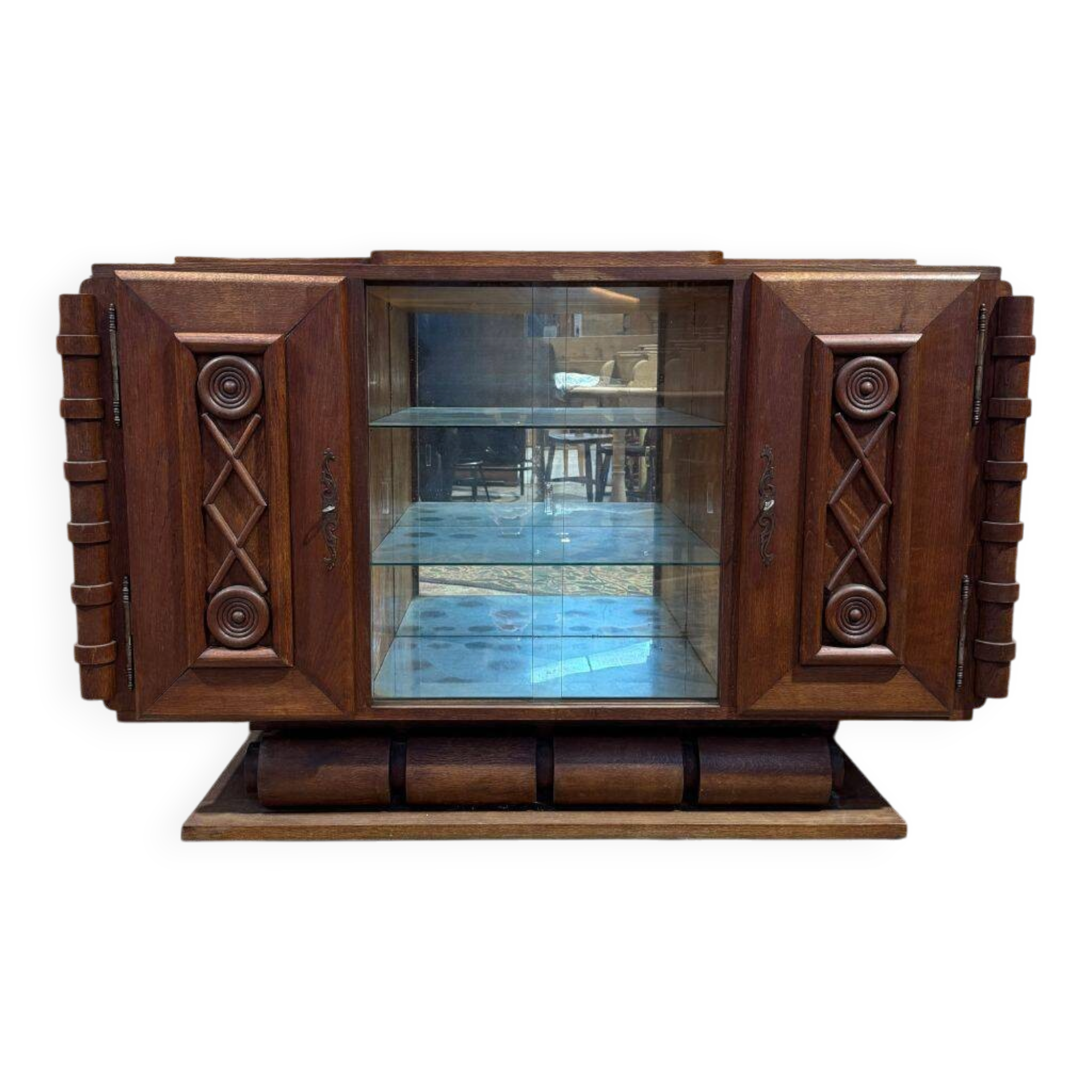 Buffet bas Art Déco Moderniste - Chêne massif