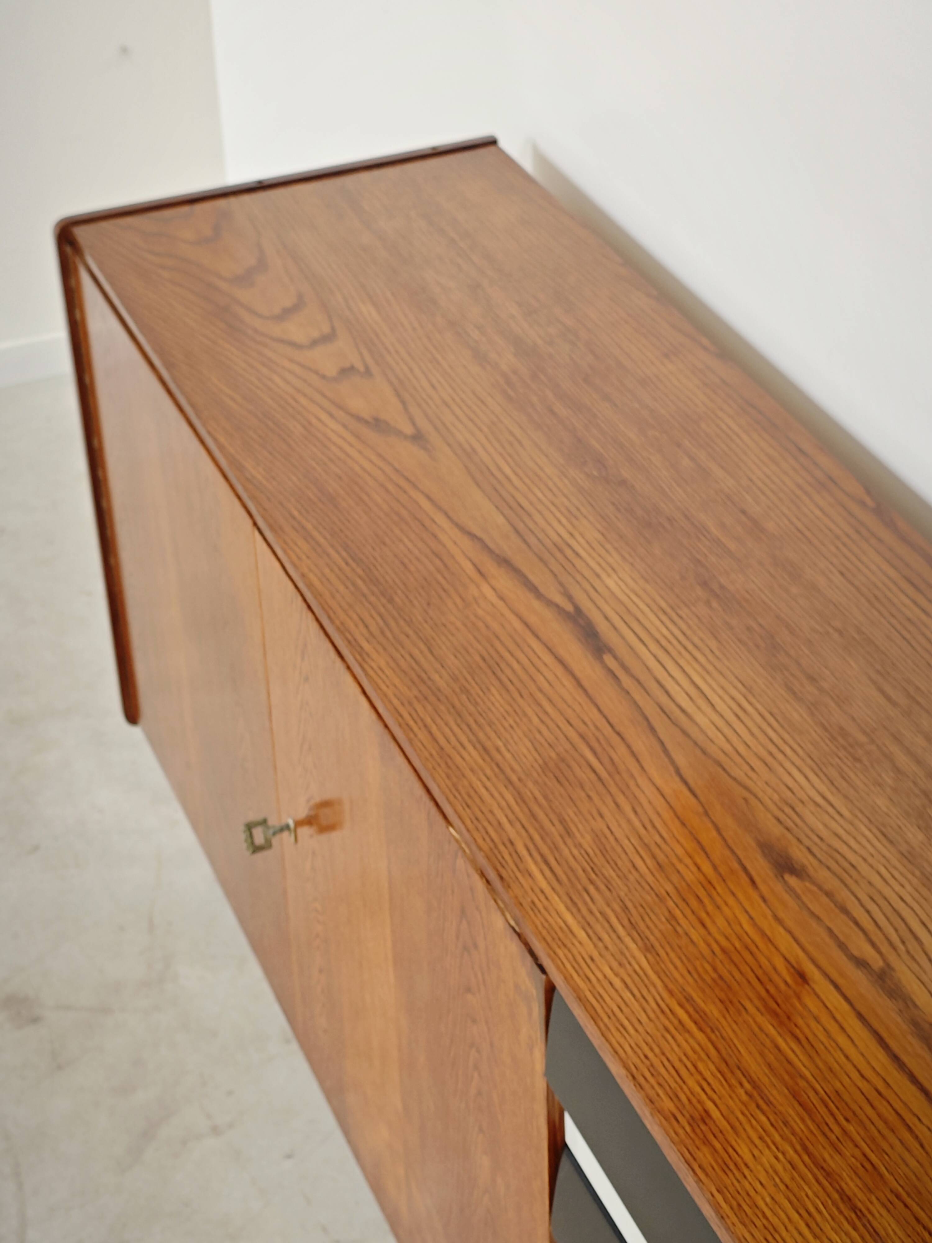 Black and white U 460 sideboard by Jiri Jiroutek for Interier Praha 1960