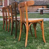 Série de 4 chaises bistrot dépareillées