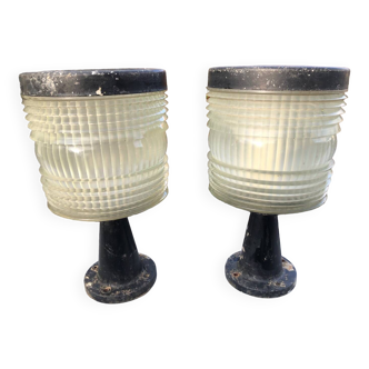 Paire de lampes vintage bur leuchten des années 60’