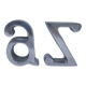 pair of bookends "a" and "z" cast aluminum