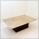 Vintage Belgo Chrome sliding coffee table with hidden bar - 1970s