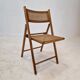 Ensemble de 2 chaises pliantes italiennes en osier, années 1980
