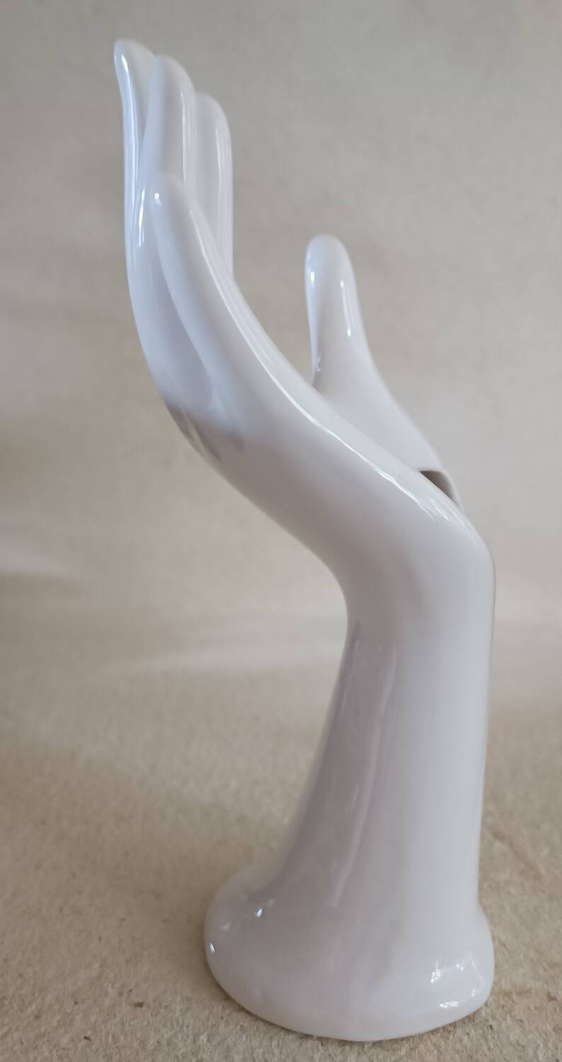 Ring holder, vintage hand-shaped vase