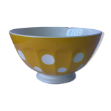 Bol Digoin jaune à pois blanc