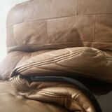 Marsala natural leather armchair by Michel Ducaroy for Ligne Roset, 1970