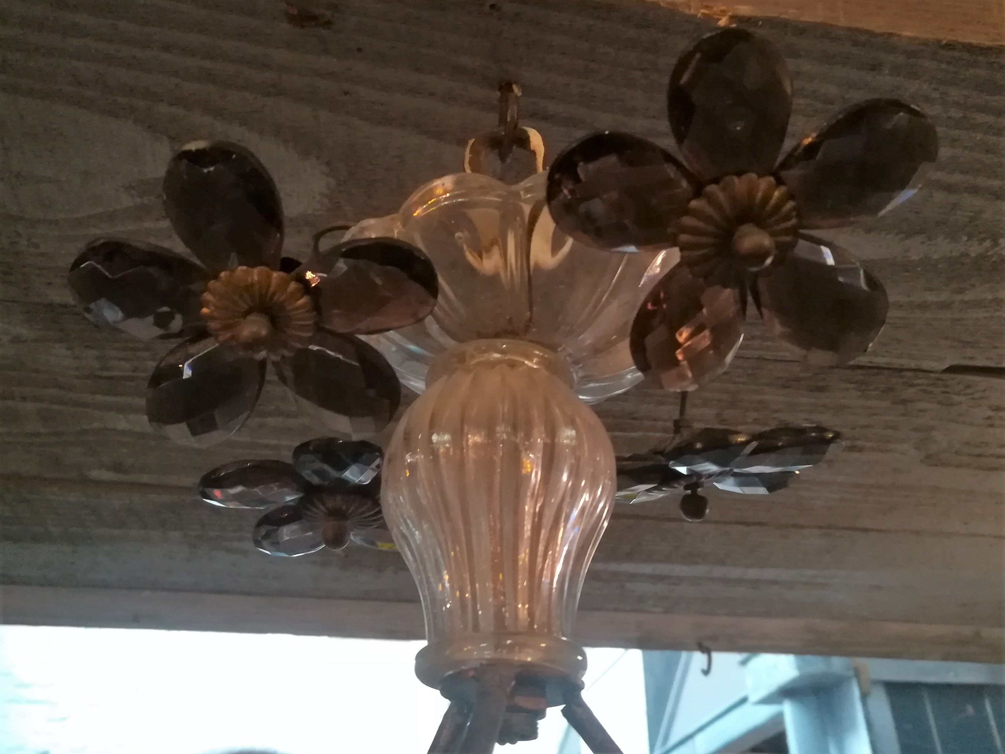 Chandelier with flowers in tassels