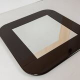 1980s vintage black square mirror