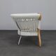 Fauteuil italien fabriqué à la main par Driade en bois, corde et cuir, Italie, années 1990
