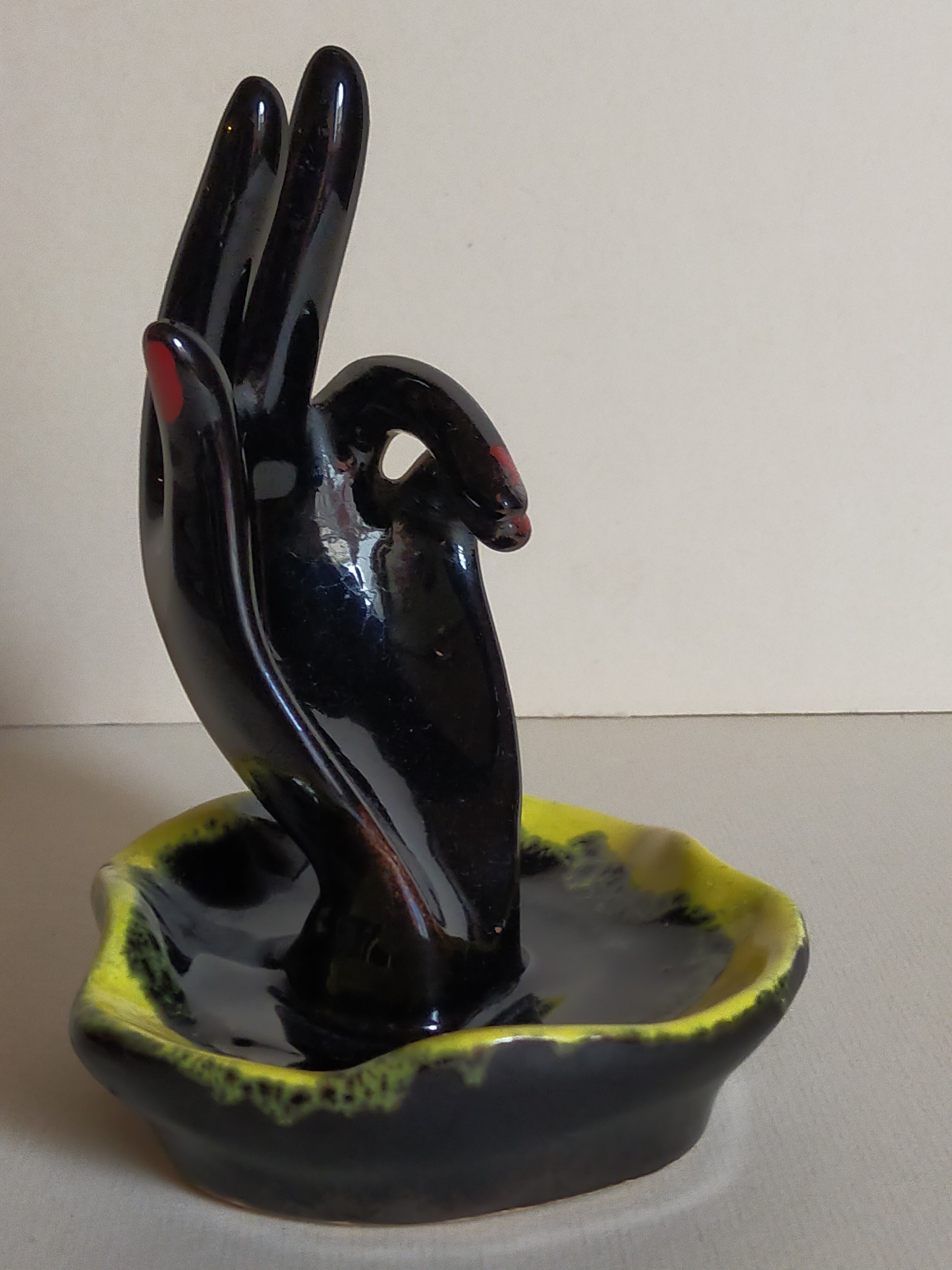 Hand ceramic baguier by Luc Vallauris 1950s