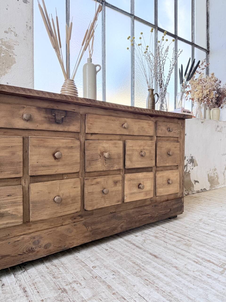 1950s workshop furniture in pine