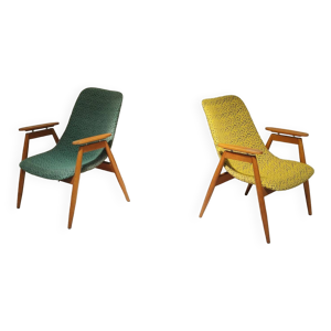 Paire de fauteuils résine