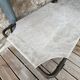 Antique folding military camp bed – khaki green canvas and metal