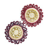 Set of 2 natural braided round underbody year 70