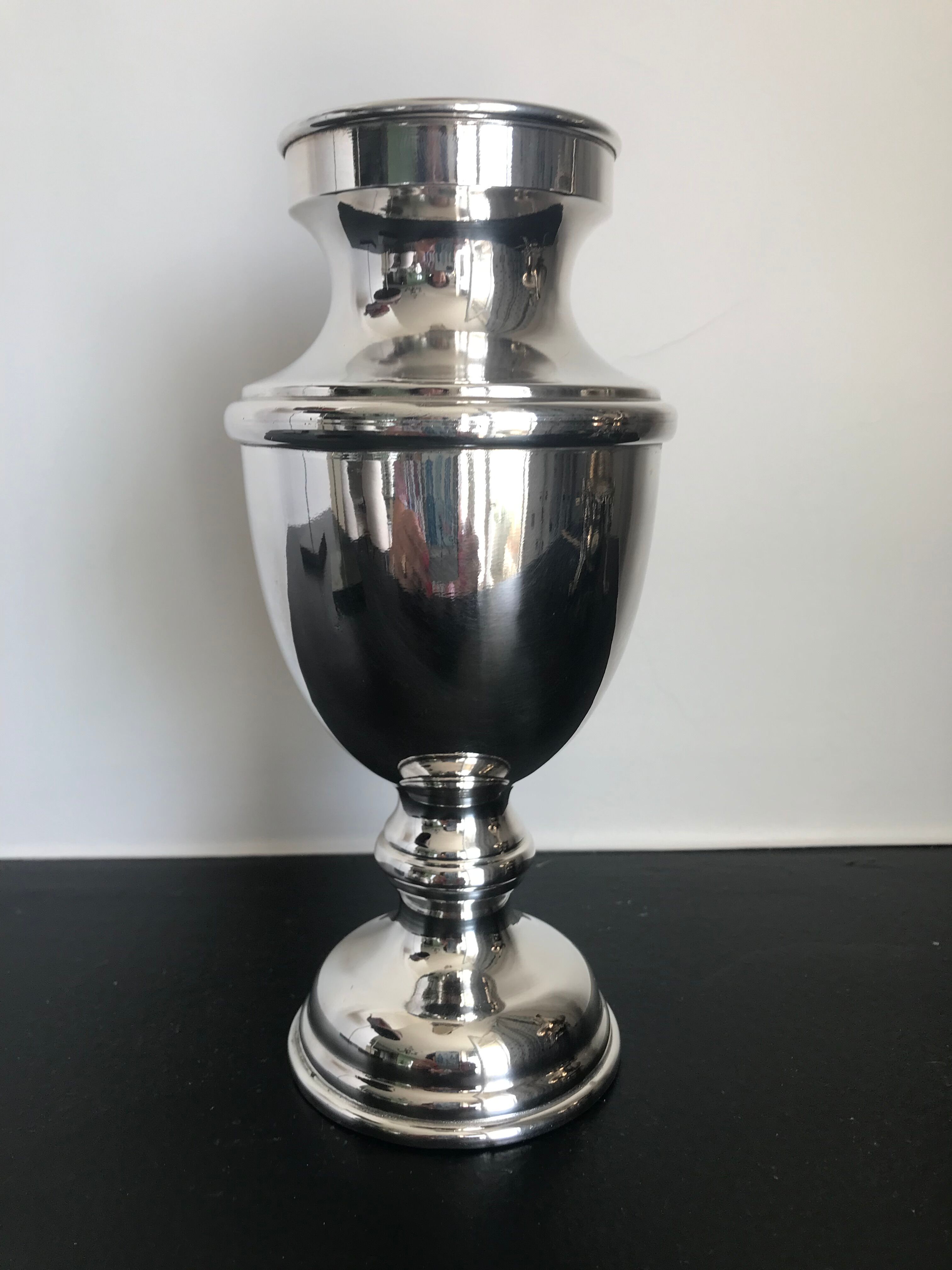 Antique silver metal vase