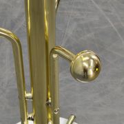 Italian Brass-Plated Coat Rack with Marble Base, 1970s