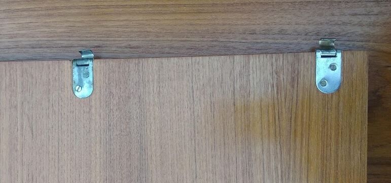 Vintage modular desk shelf in Teak veneer and black metal, Nisse Strinning, 60s