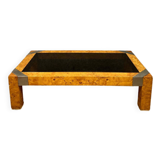 Italian coffee table in briar burl