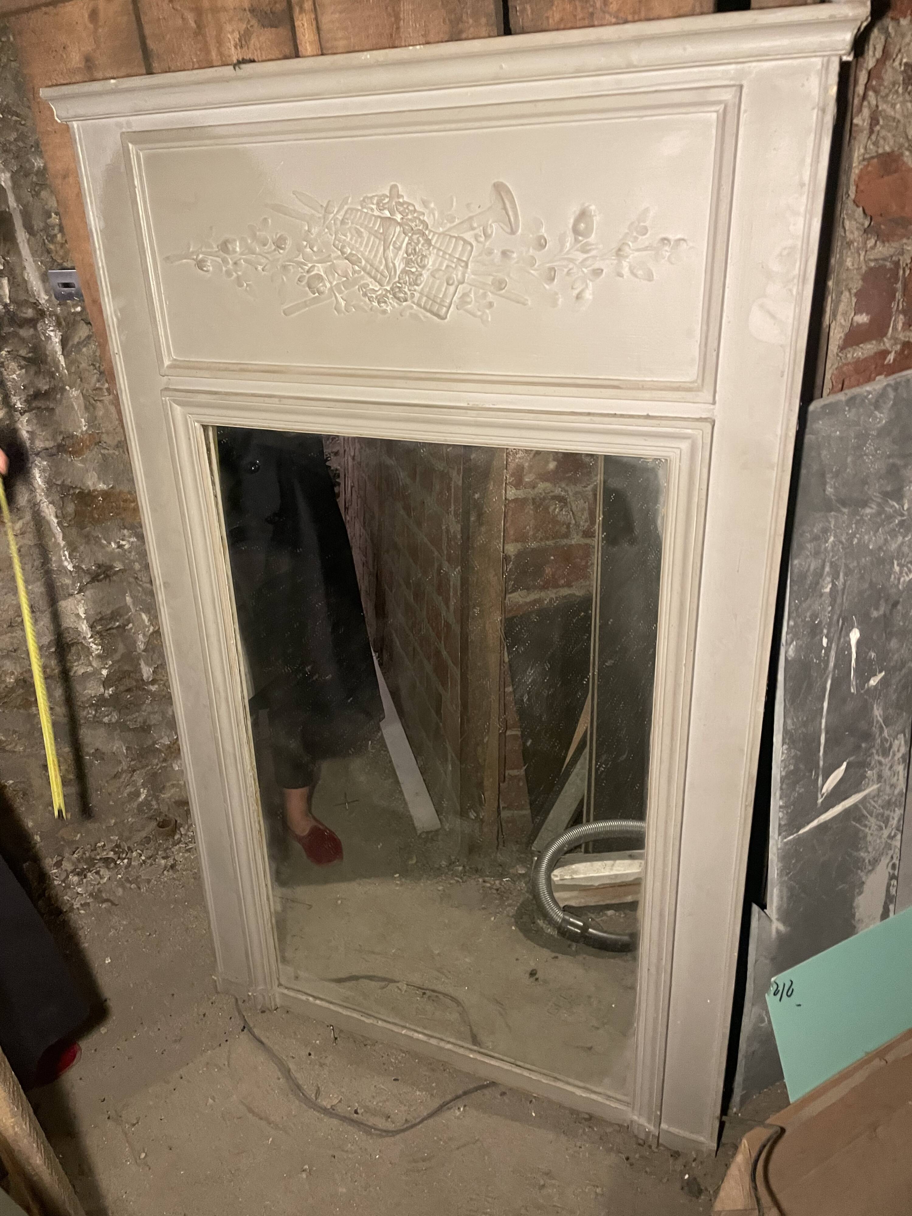Haussmannian fireplace mirror trumeau