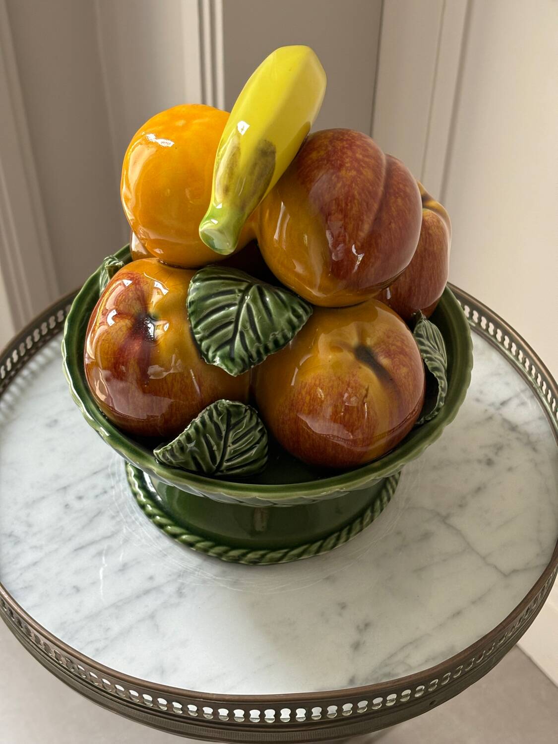 Coupe à fruits en faïence