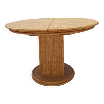 Rattan dining room table 1970