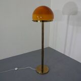 Brass and Glass Floor Lamp, 1970s