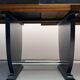 Table à manger extensible de style Art déco en bois avec finition laquée no
