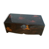 Old trunk box with lacquered décor