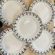 5 plates in faience with red and green flower pattern - ceranord-made in france