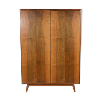 Ash & Walnut Wardrobe by Bohumil Landsman for Jitona, 1960s