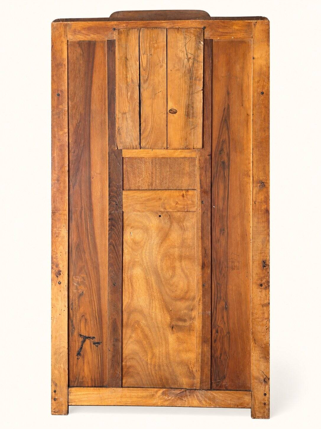 Art Deco Wardrobe Solid Carved Oak Bevelled Mirror 1930