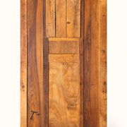 Art Deco wardrobe in carved solid oak with bevelled mirror, 1930.