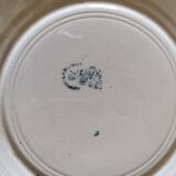 Set of 6 dinner plates in Terre de fer earthenware, blue color