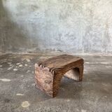 Low stool in old Asian monoxyl teak