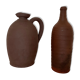 Jar and terracotta bottle