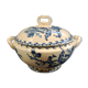 Gien earthenware soup décor blue thistle