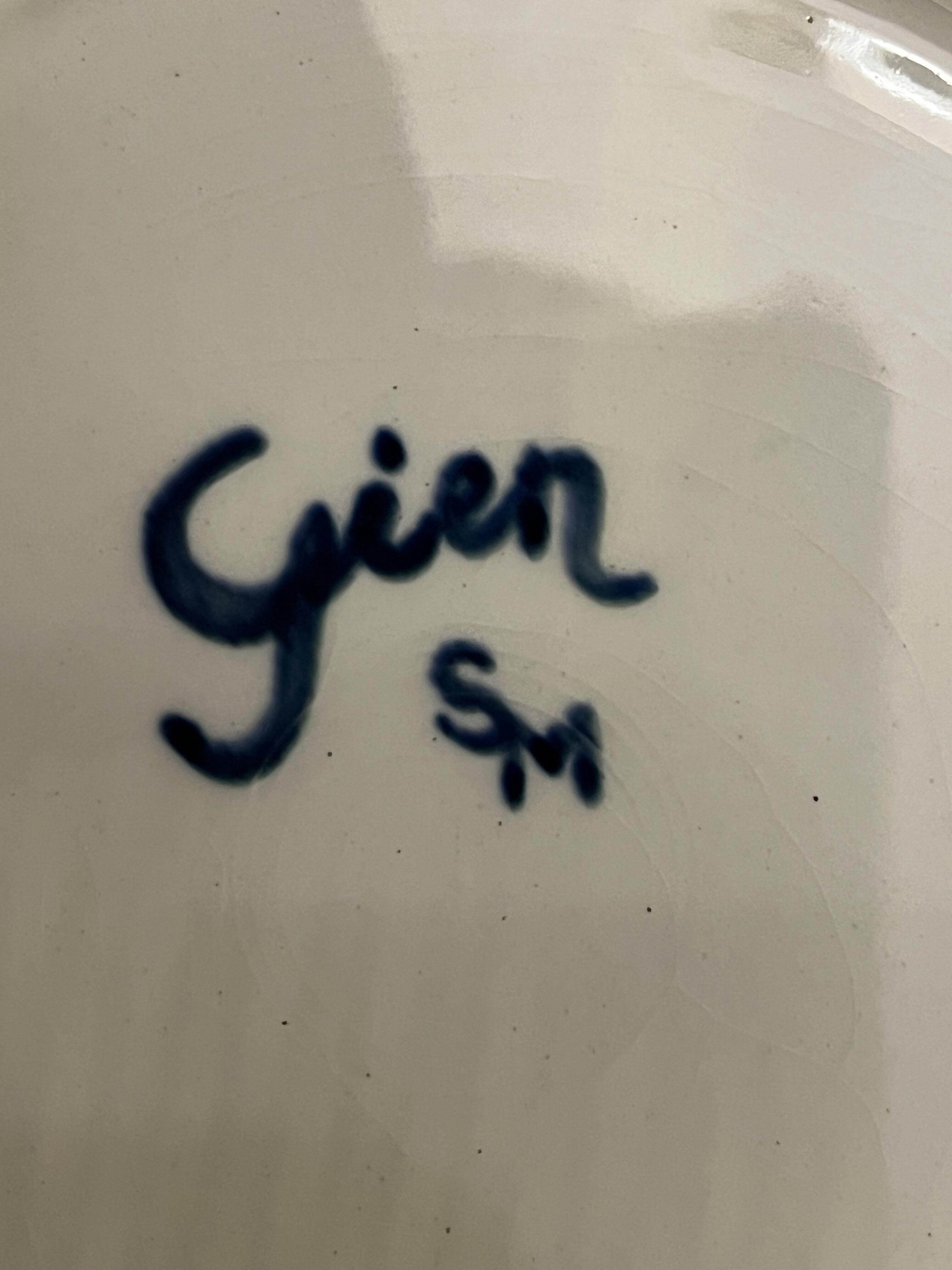 3 Hollow plates in Gien earthenware