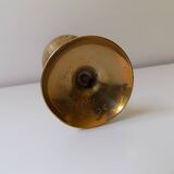 Gilded brass vase with engraved patterns (17 cm)