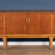 Retro 1960s teak jentique mid century sideboard with folded handles