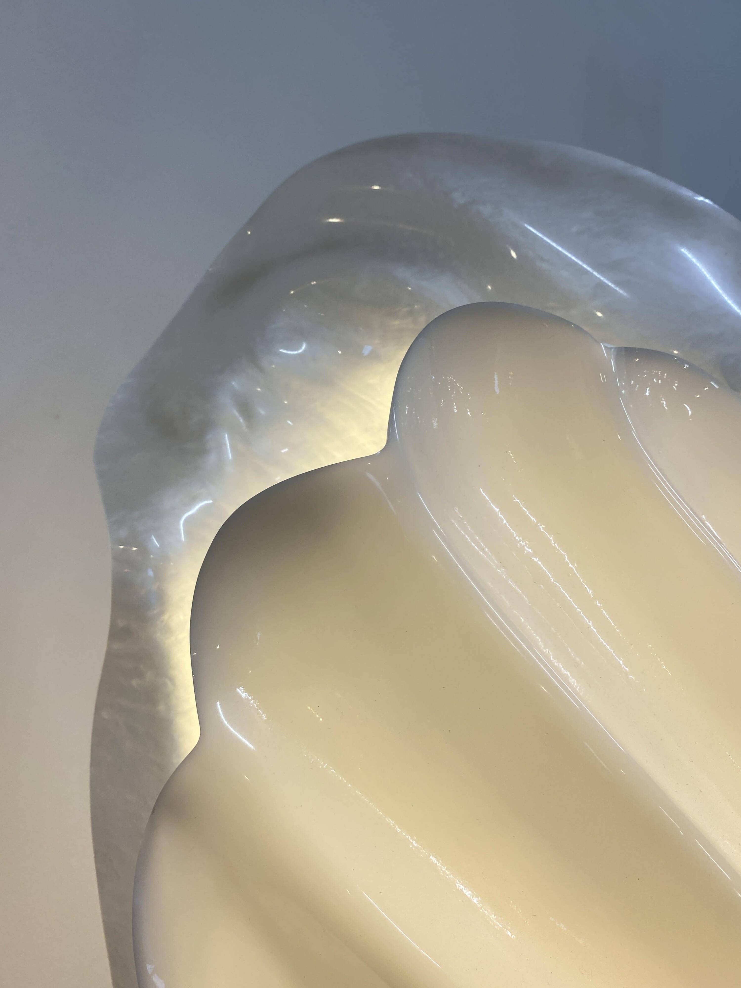 Table lamp in the shape of a seashell, Maison Rougier, 1980