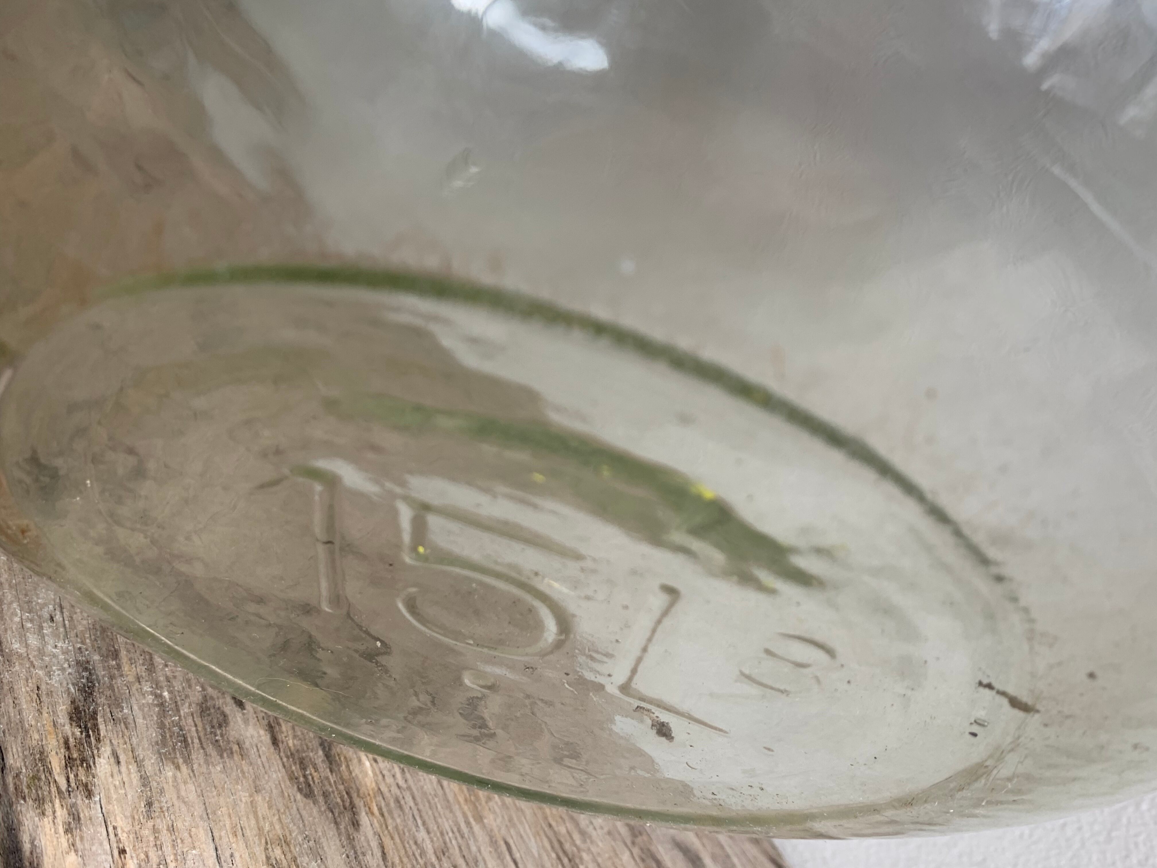 Dame-jeanne ancienne en verre transparent 15 litres